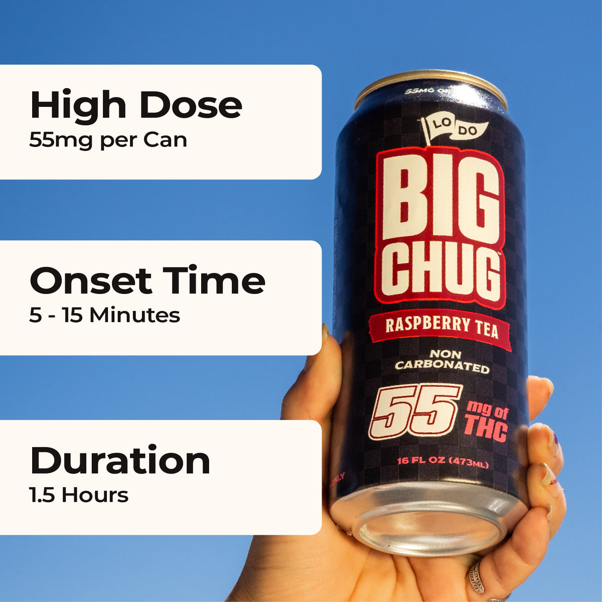 24pk Big Chug Raspberry Tea 55mg