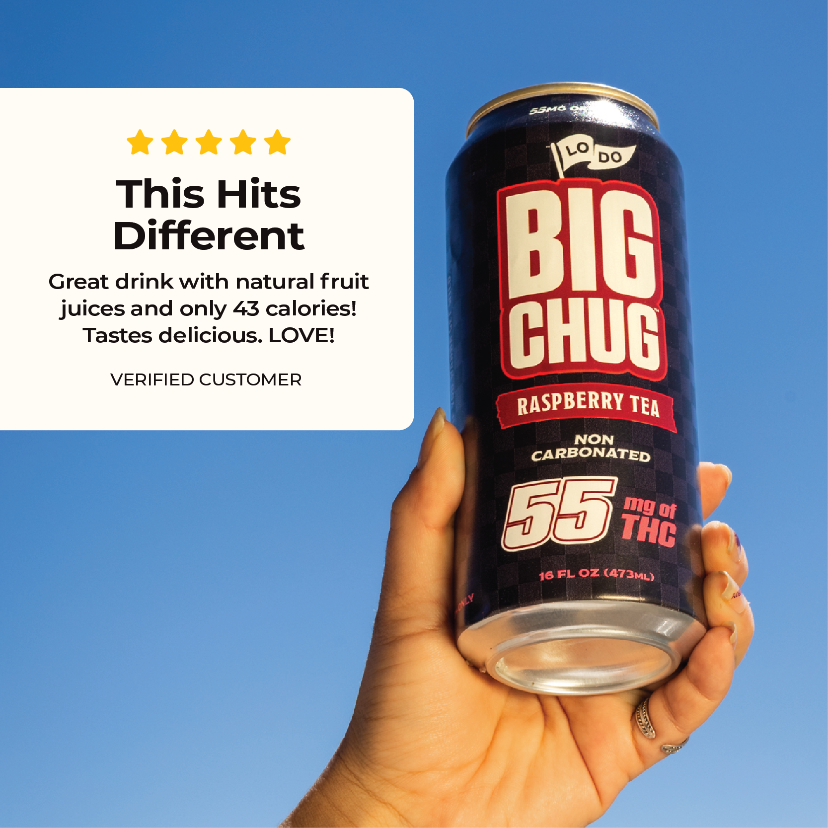LoDo High Dose THC Bundle Cherry Limeade can detail, hemp-derived Delta-9 THC beverage