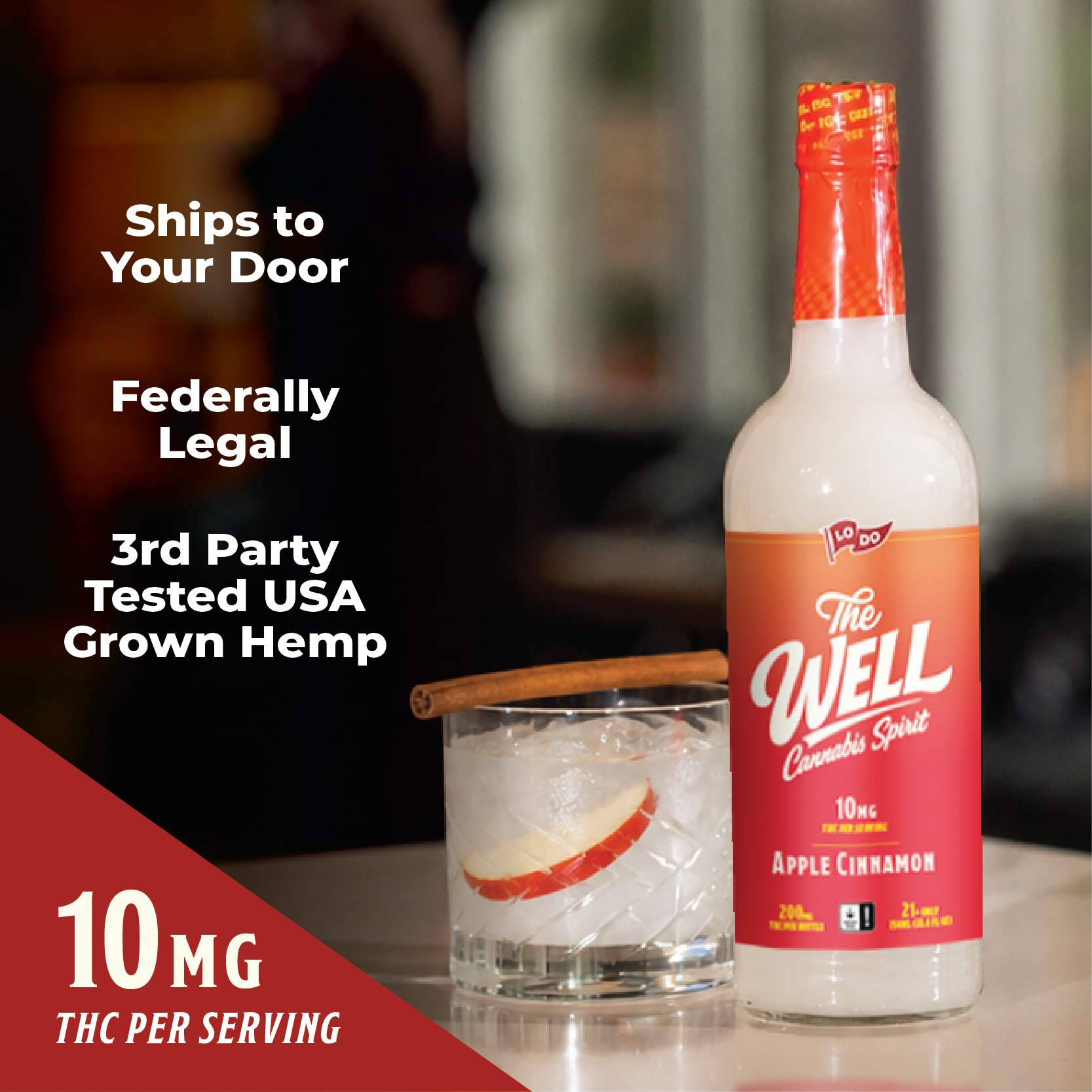 LoDo THC Spirits full flavor lineup, 750ml hemp-derived Delta-9 THC beverage bottles