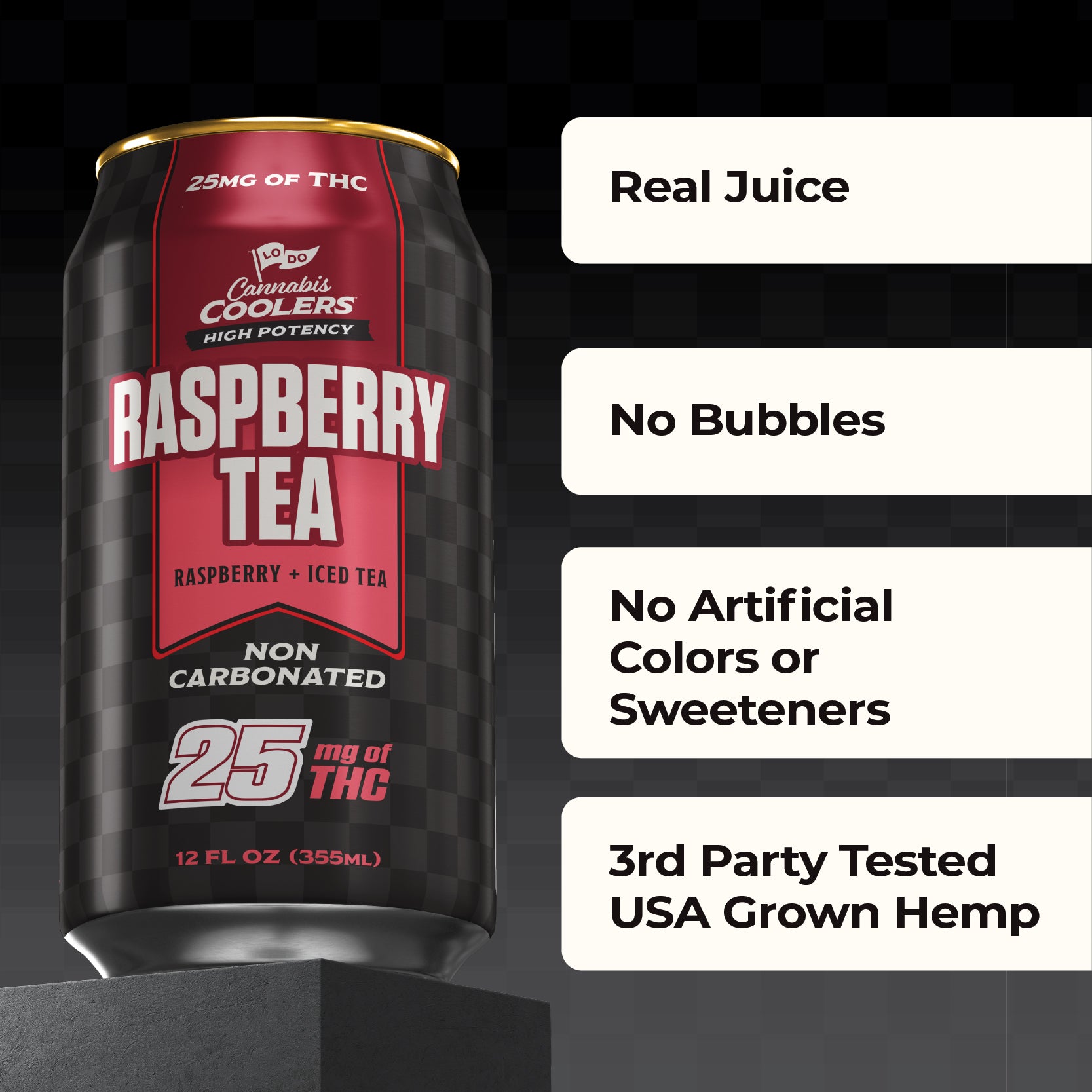 25mg Rasberry Tea - LoDo 25mg Raspberry Tea real juice, no bubbles (4 of 5)